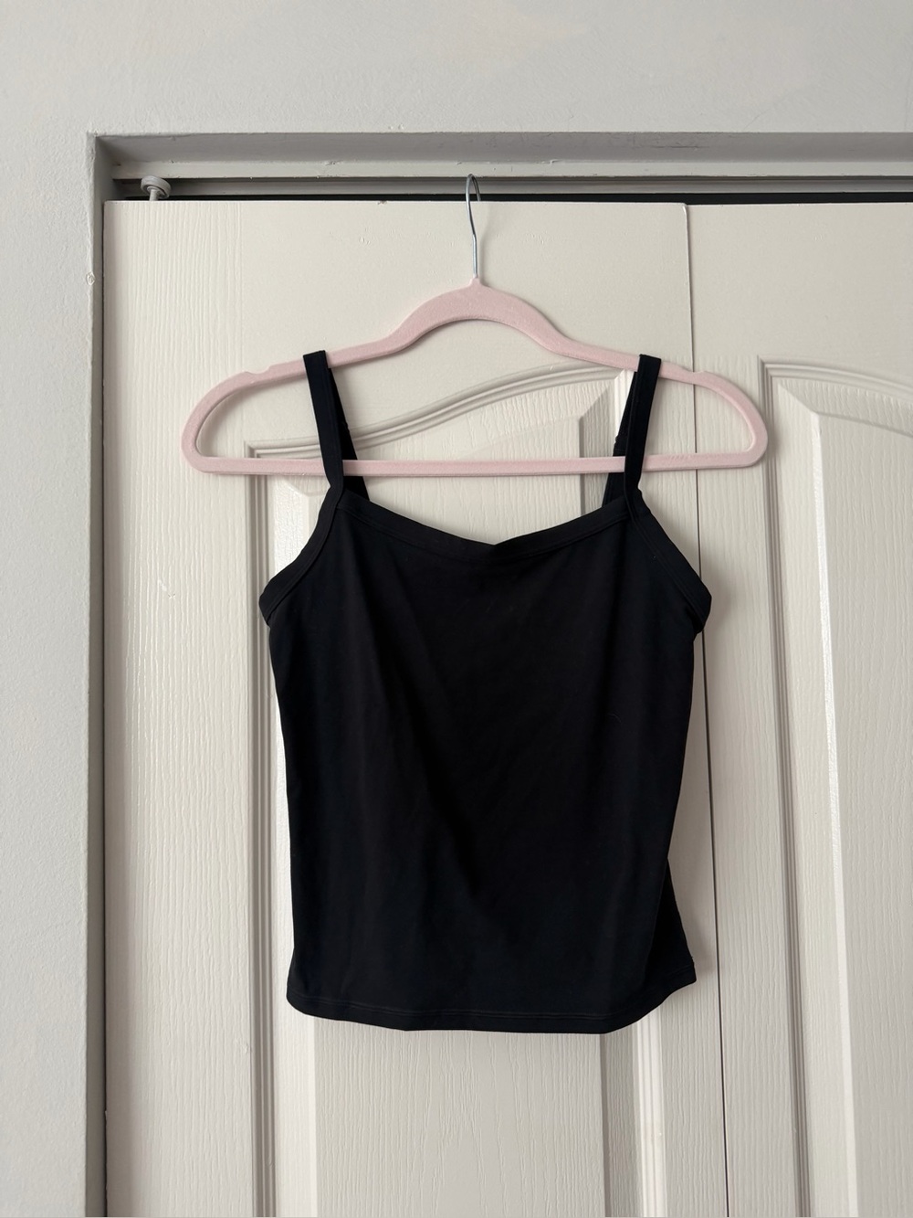 Aritzia Black Square Neck Camisole Tank